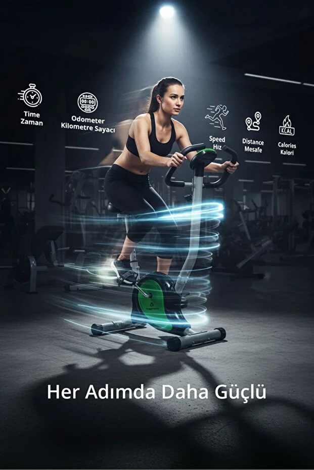 Triathlon T-222 Ev Tipi Kondisyon Bisikleti | LCD Ekran | Ayarlanabilir Sele | Direnç Ayarı | Kardiyo Fitness